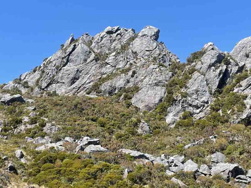 The granite outcrop of Turiwhate in Westland New Zealand